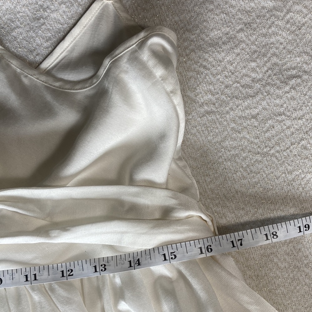 Lonely Off-white Strap Tie back Midi Dress Size 8 - Picture 7 of 11